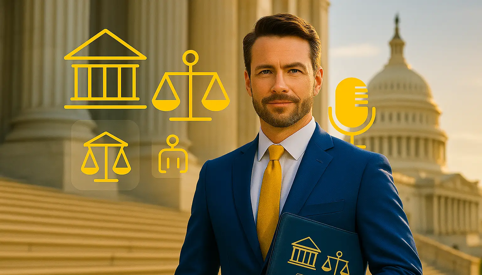 Man speaking confidently in a professional setting, symbolizing HR advocacy and influence in shaping workplace legislation.
