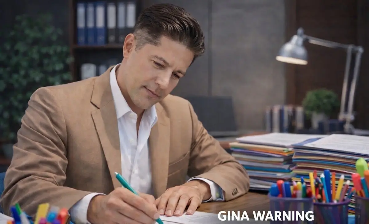 GINA warning compliance reminder for HR medical documentation