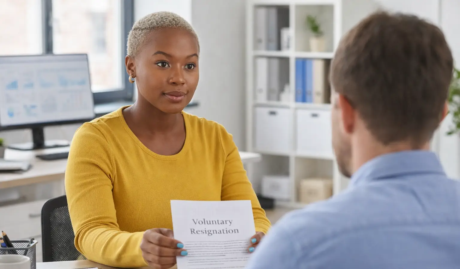 HR discussion about resignation versus termination and legal risk